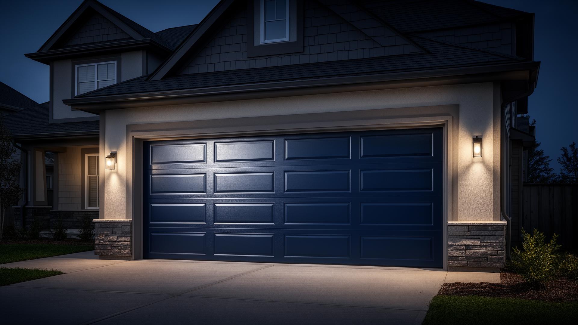 Modern steel garage door installation in Lowell, Oregon